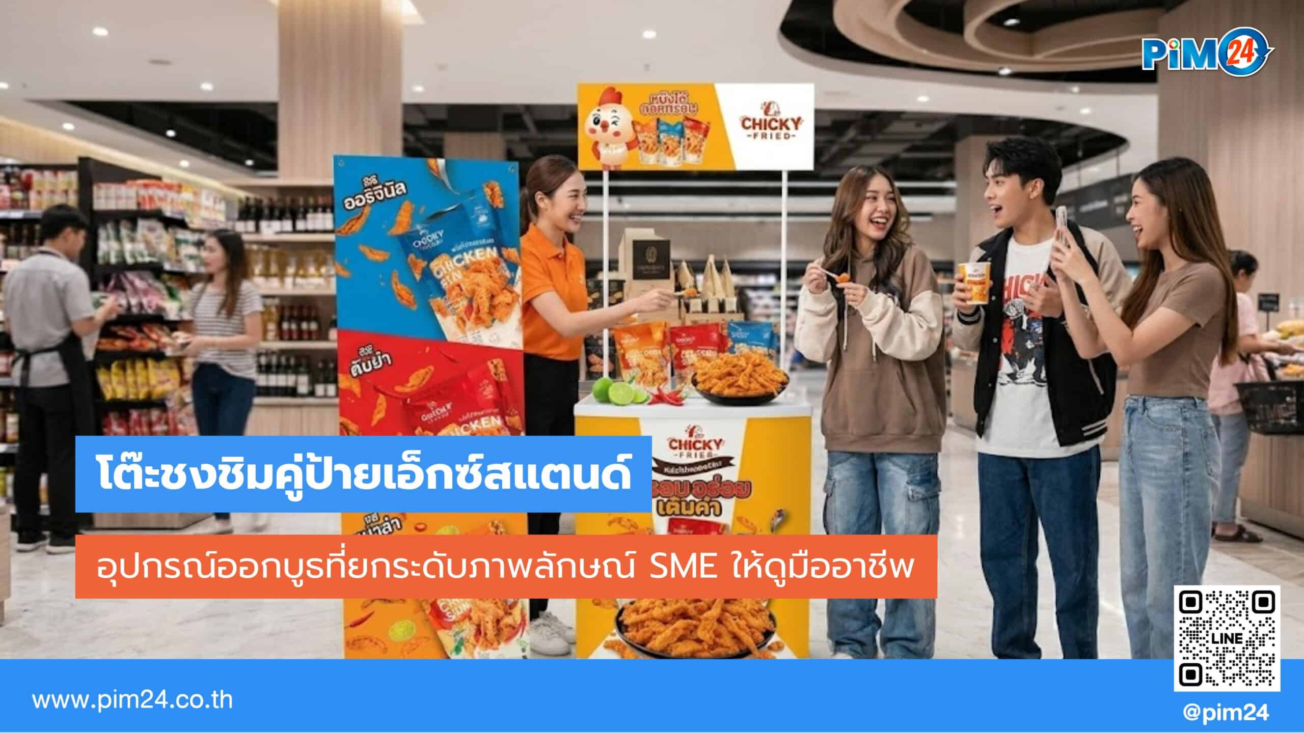 เซ็ตอุปกรณ์ออกบูธ โต๊ะชงชิมและป้ายเอ็กซ์สแตนด์