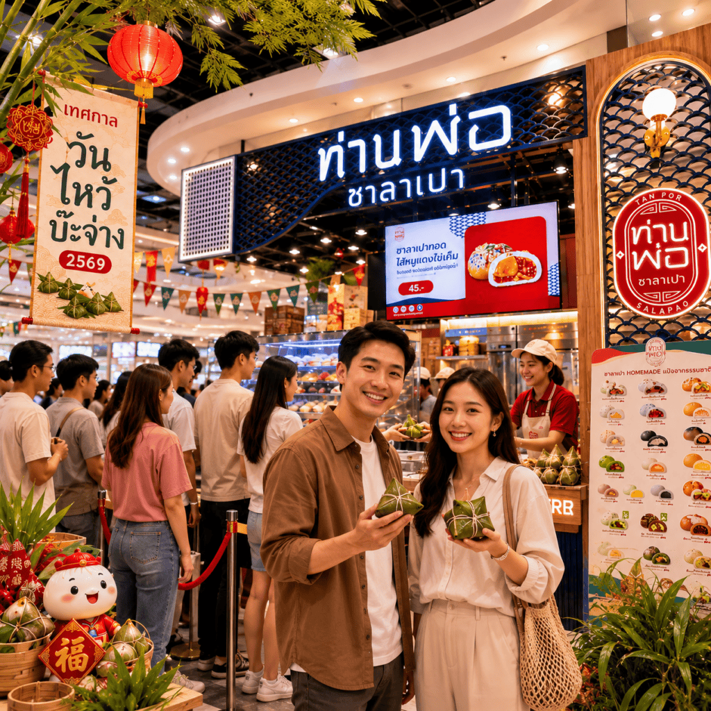 เทศกาลวันไหว้บ๊ะจ่าง 2569 ชวนสัมผัสความอร่อยแบบดั้งเดิมกับบ๊ะจ่างหลากหลายไส้ ท่ามกลางบรรยากาศสไตล์จีนสุดคึกคักในห้างสรรพสินค้า พร้อมกิจกรรมและโปรโมชั่นพิเศษตลอดงาน